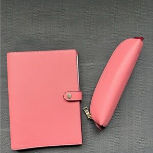 Coach Pink Notebook and Pencil Case Set